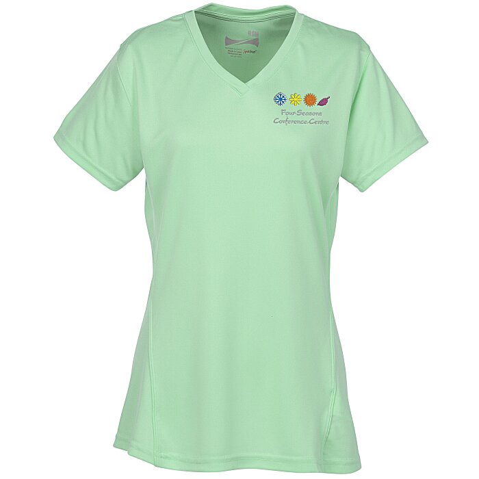 Custom Boston V-Neck Training Tech Tee - Ladies' - Embroidered