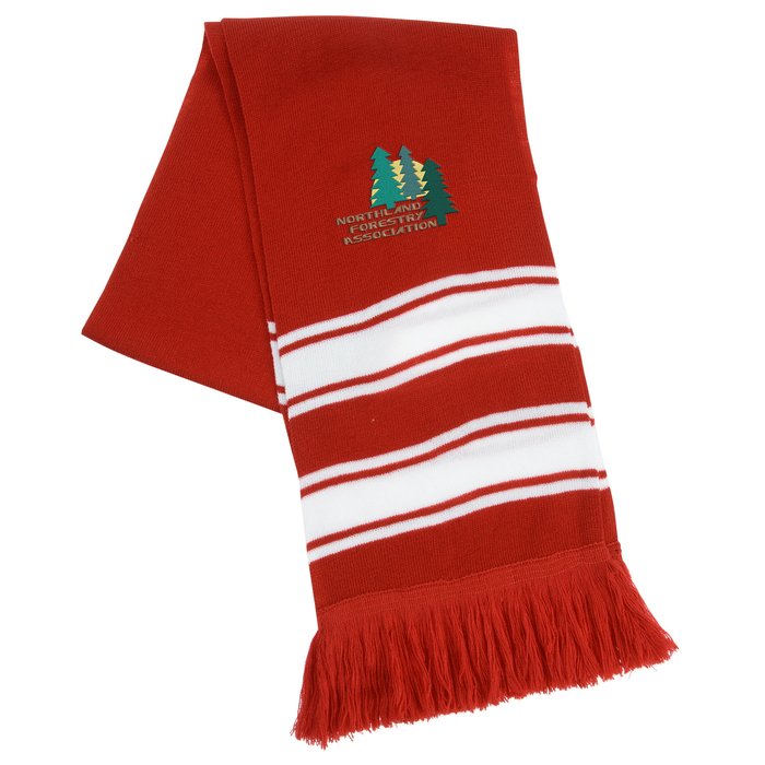 Custom Fringed Scarf with Stripes