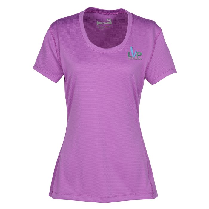 Custom Popcorn Knit Performance Tee - Ladies' - Embroidered