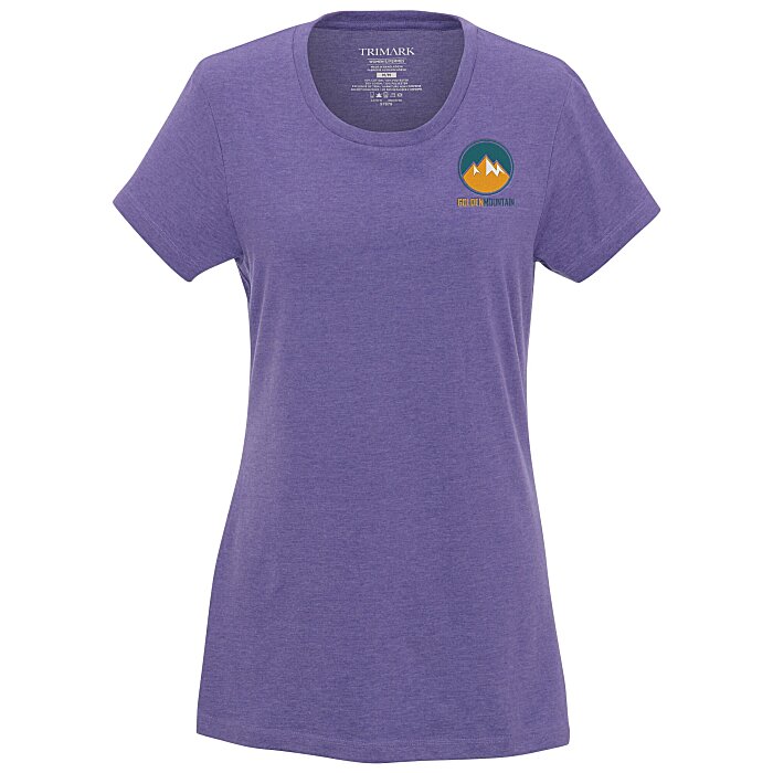 Custom Bodie Heathered Blend Tee - Ladies' - Embroidered
