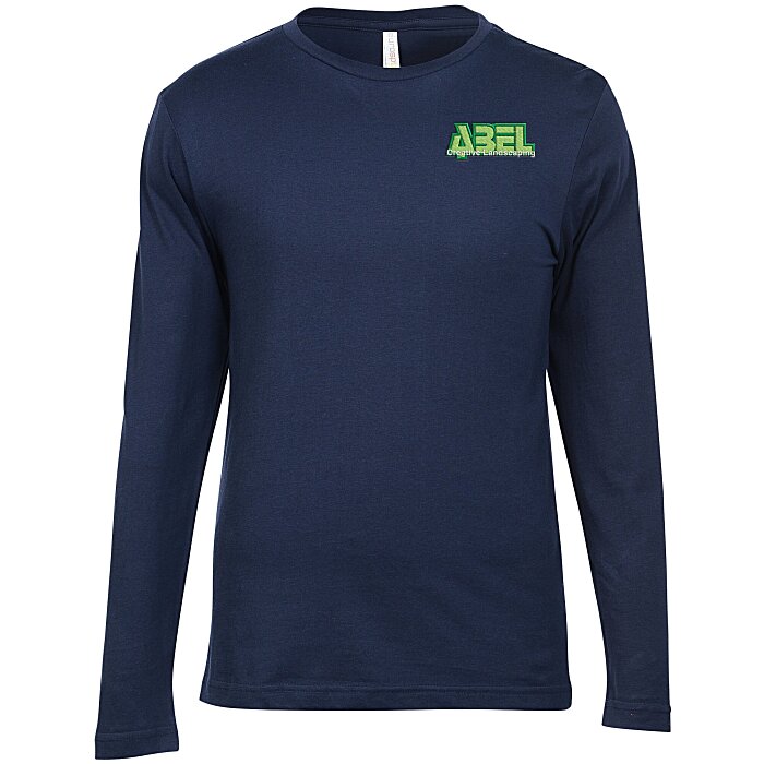 Custom Euro Spun Cotton LS T-Shirt - Men's - Embroidered