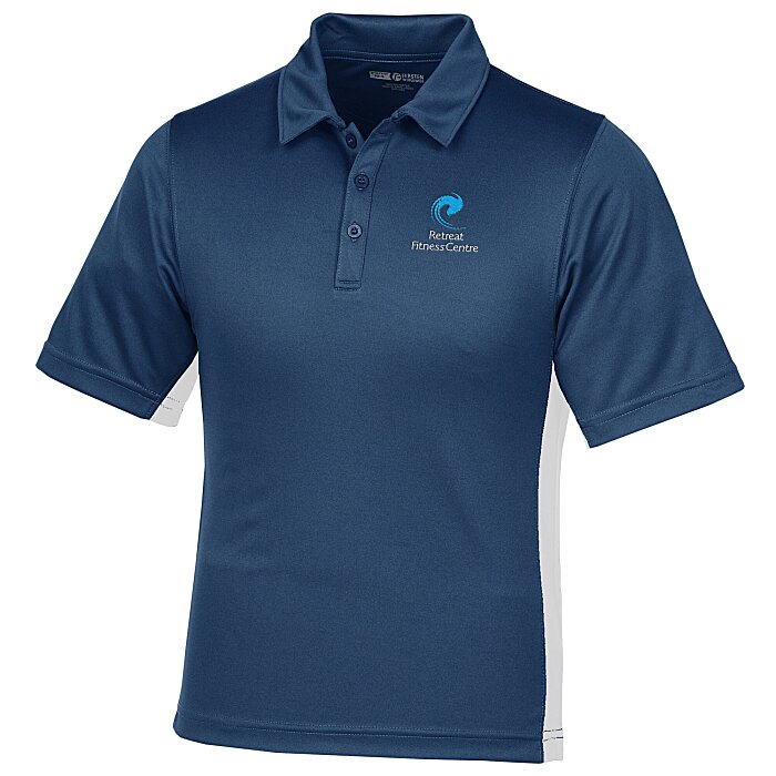 Custom Side Swipe Colourblock Performance Polo - Men's - 24 hr