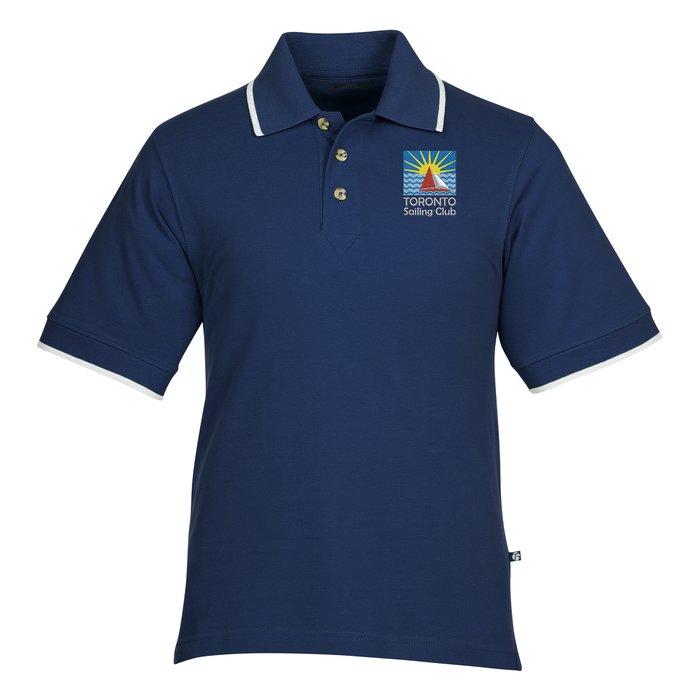 Custom Tipped Combed Cotton Pique Polo - Men's - 24 hr