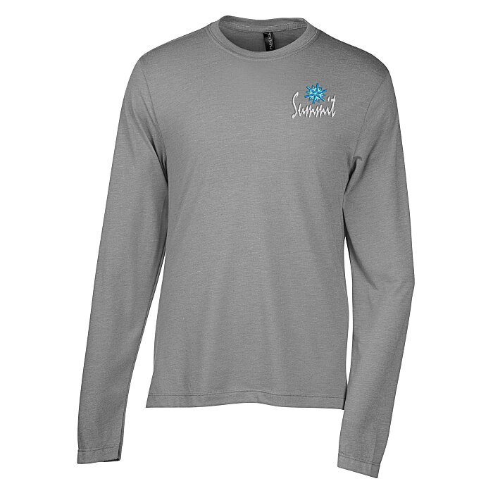 Custom Primease Tri-Blend Long Sleeve Tee - Men's - Embroidered