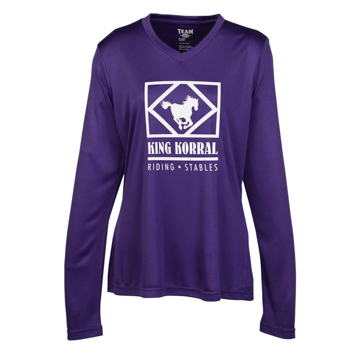 Custom Zone Performance Long Sleeve Tee - Ladies' - Screen
