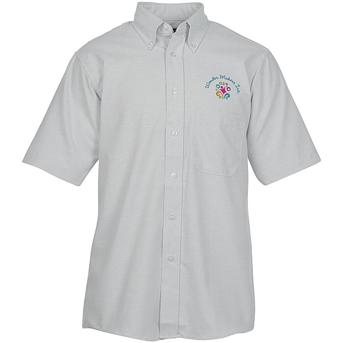 Custom Easy Care Short Sleeve Oxford Shirt - Men's