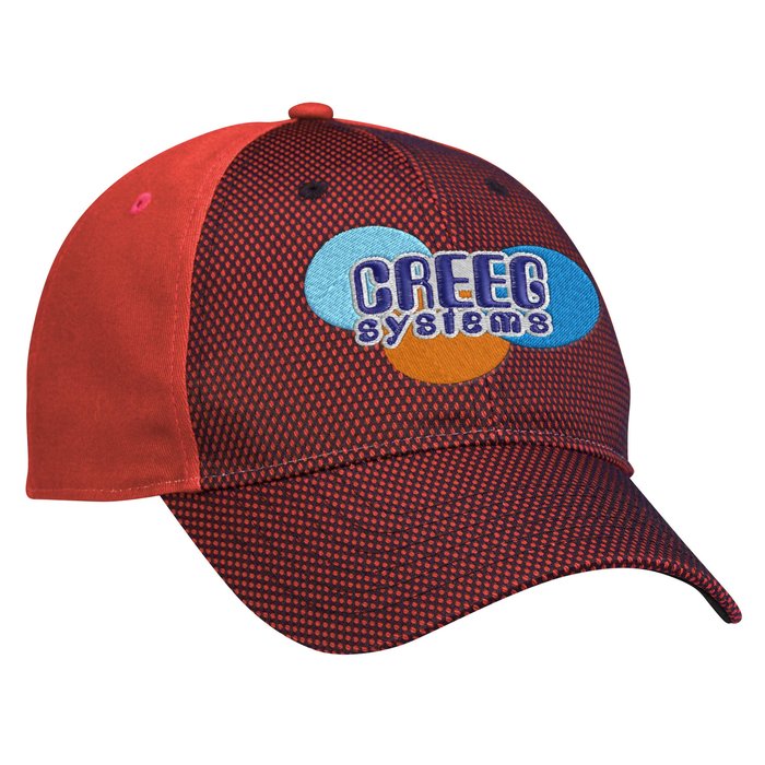 Custom Premium Cotton Twill with Front Mesh Overlay Cap - 24 hr