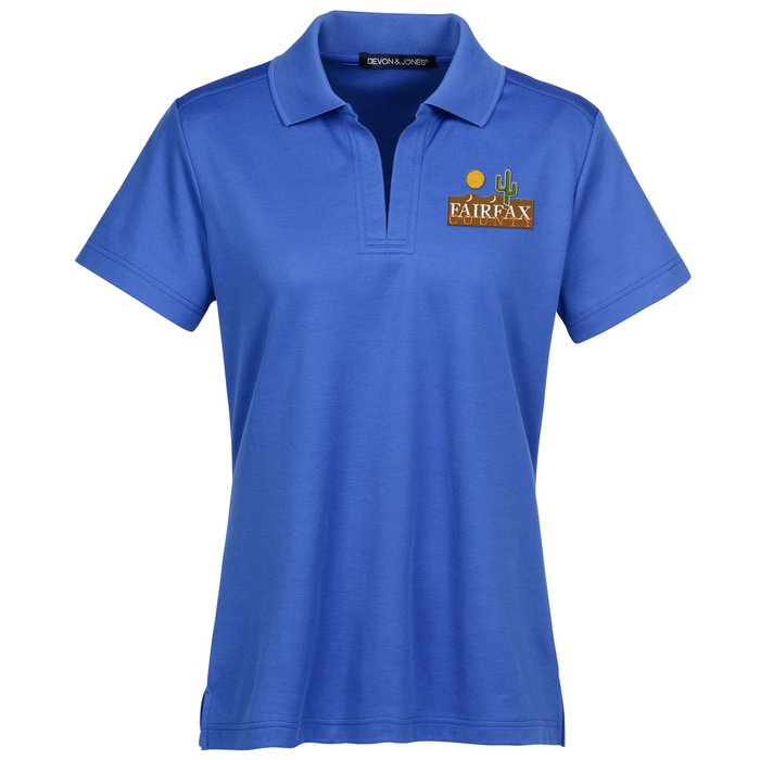 Custom CrownLux Performance Plaited Polo - Ladies'
