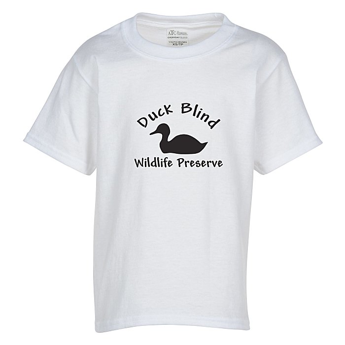 Custom Everyday Blend T-Shirt - Youth - White - Screen