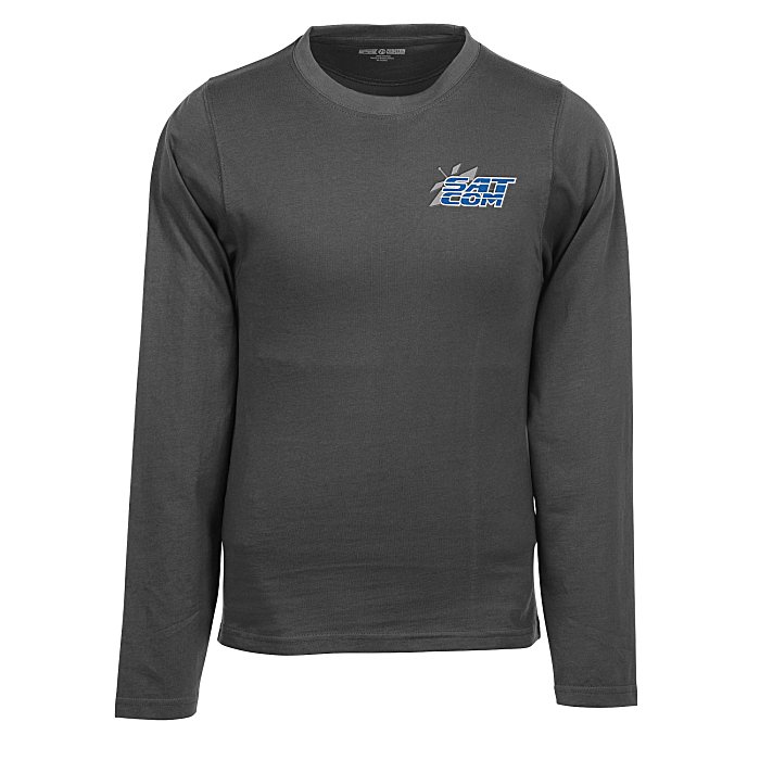Custom Heavyweight Ringspun Cotton LS T-Shirt - Embroidered - 24 hr