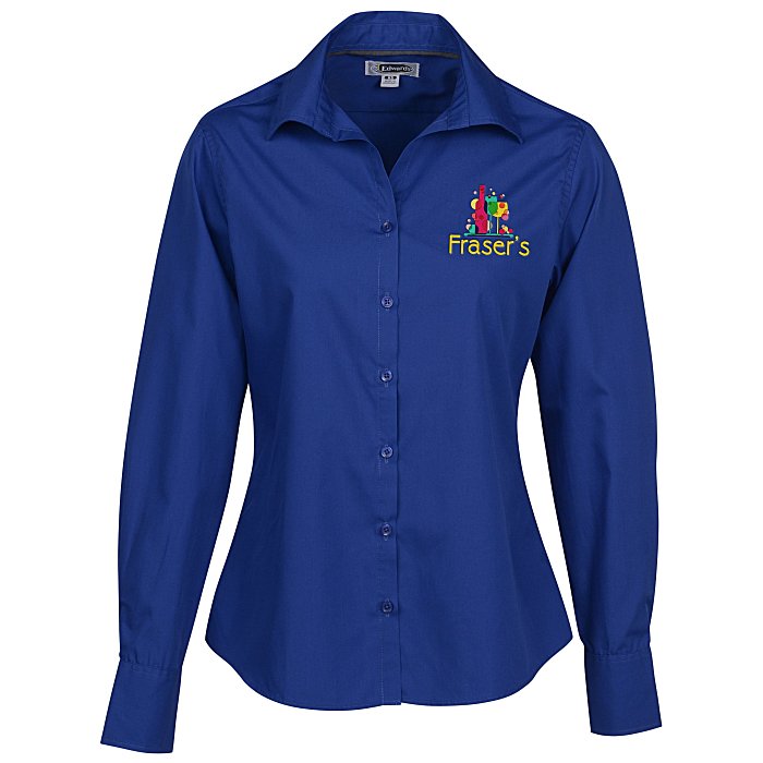 Custom Lightweight Easy Care Poplin Shirt - Ladies'