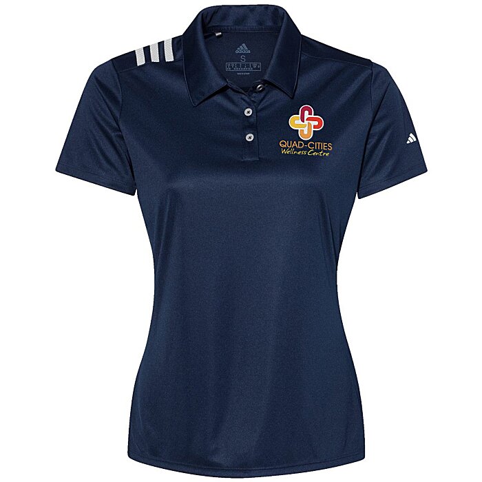 Custom adidas Performance 3-Stripe Polo - Ladies'