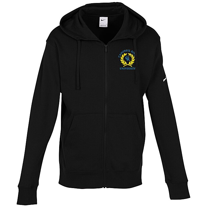 Custom Nike Club Fleece Sleeve Swoosh Full-Zip Hoodie - Men's