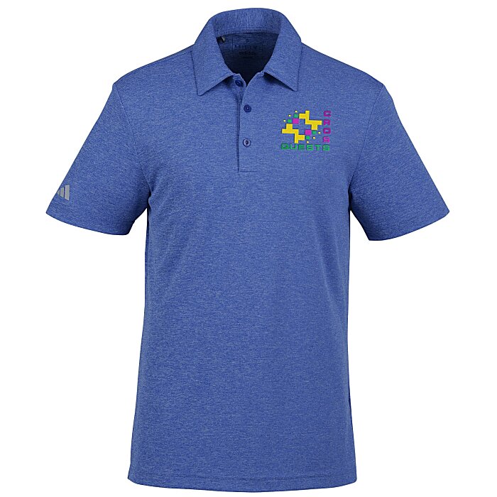 Custom adidas Heathered Polo - Men's