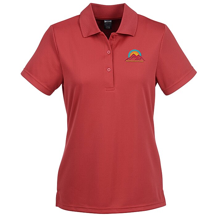 Custom Elm Vertical Dash Jacquard Stripe Polo - Ladies'