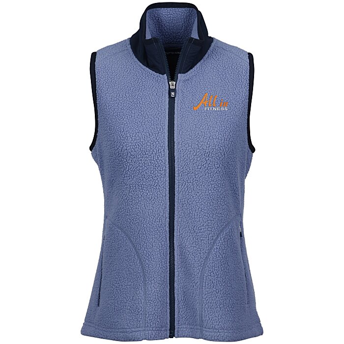 Custom Cutter & Buck Cascade Sherpa Fleece Vest - Ladies'