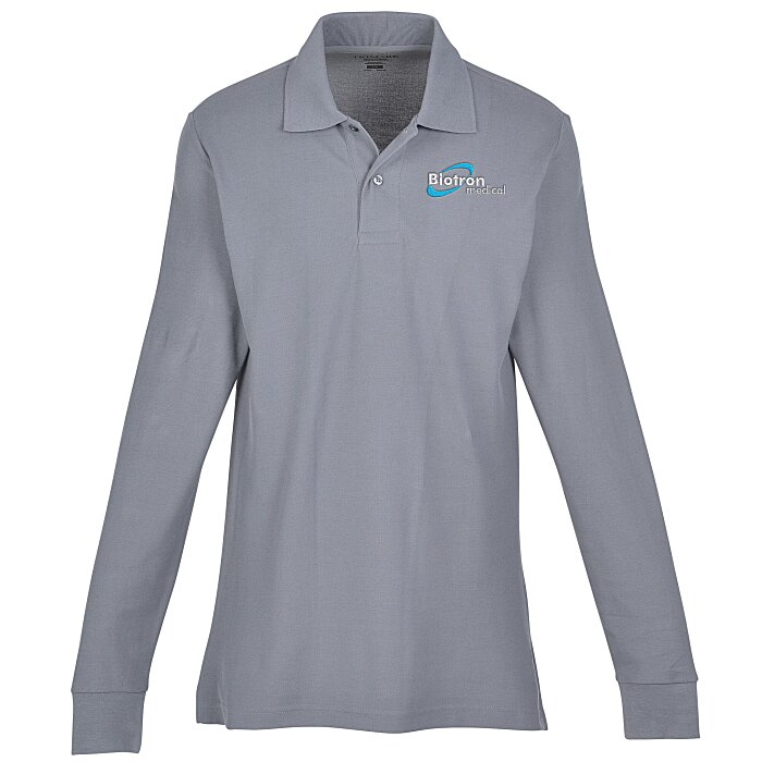 Custom Palo Cotton Pique Long Sleeve Polo - Men's