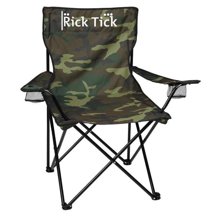 Custom Camo Folding Chair with Carrying Bag