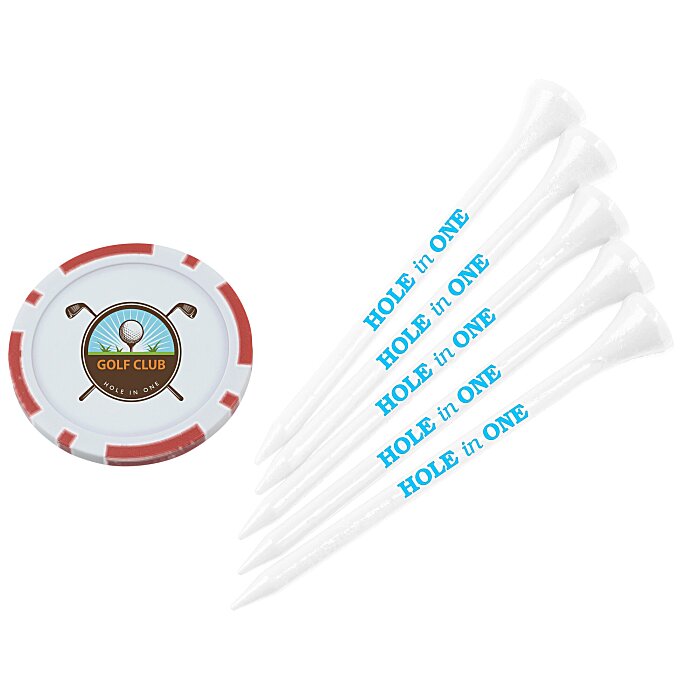 Custom Poker Chip Tee Pack - 3 1/4 inches