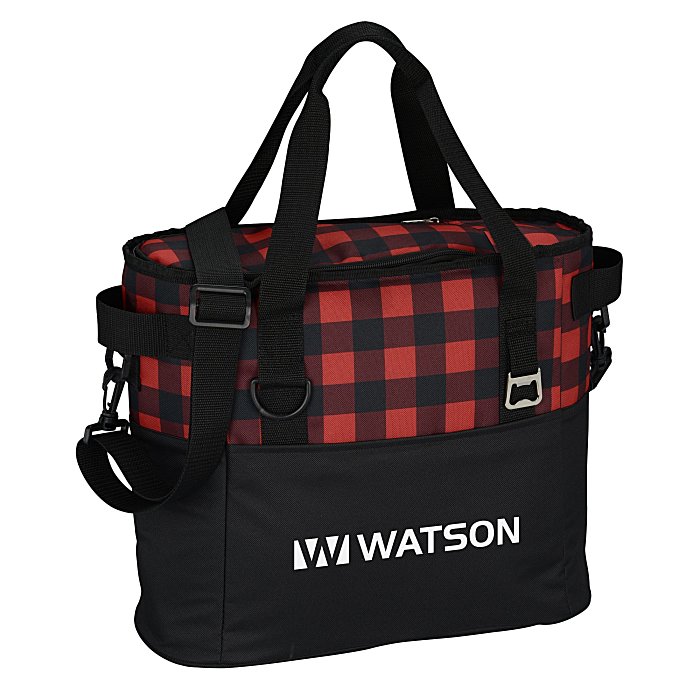 Custom Buffalo Plaid Cooler Bag