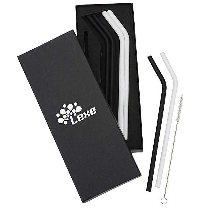 Custom Silicone Straw Set - 6 Pack