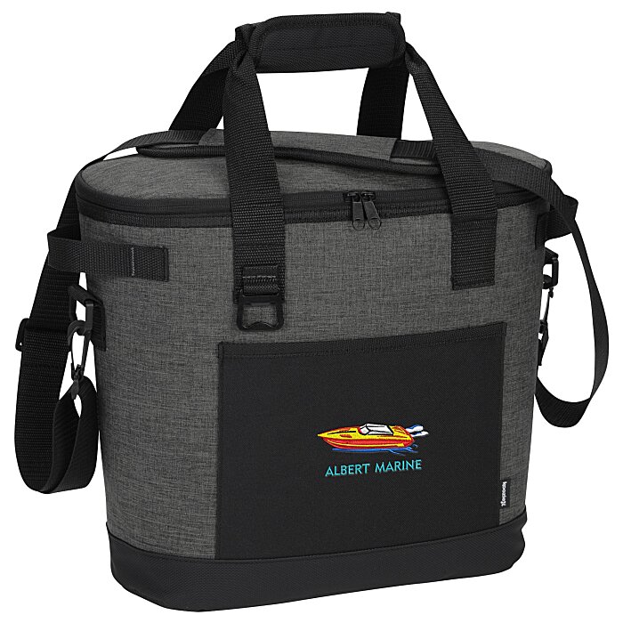 Custom Koozie® Heathered 20-Can Tub Cooler Tote - Embroidered