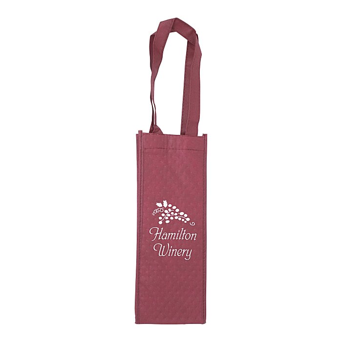 Custom Pinot Noir Non-Woven Bottle Cooler Tote - Closeout