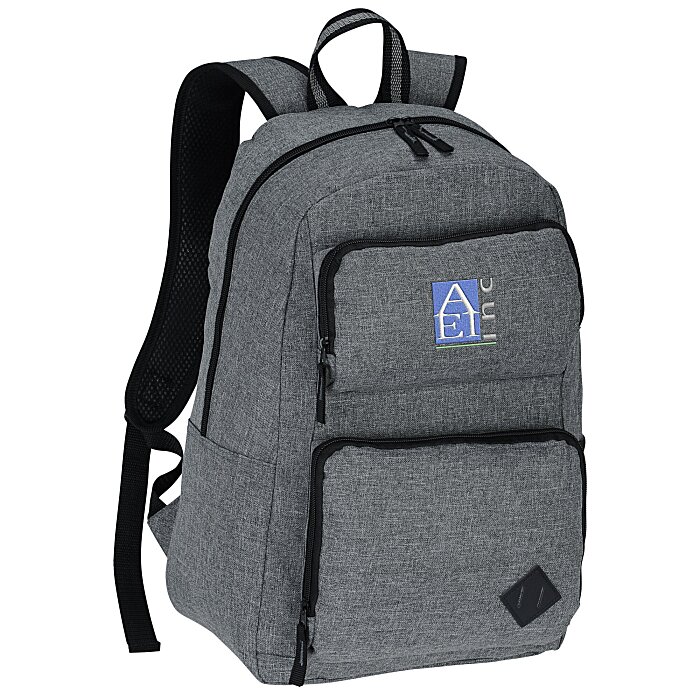 Custom Graphite Deluxe Laptop Backpack - Embroidered