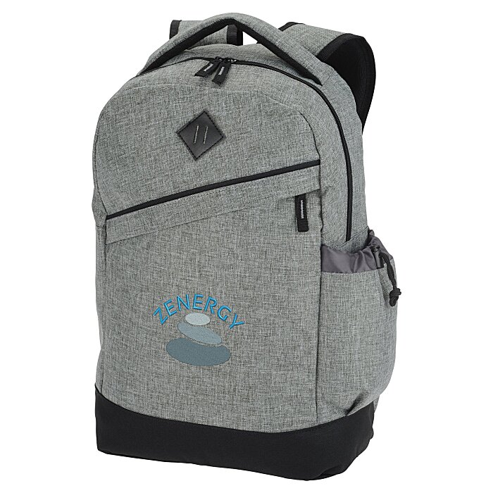 Custom Graphite Slim 15-inch Laptop Backpack - Embroidered