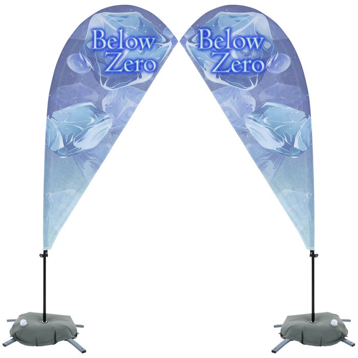 Custom Indoor Value Sail Sign - 6 1/2 feet - Two Sided