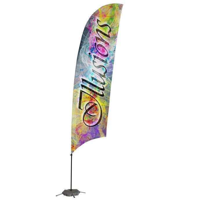Custom Indoor Value Razor Sail Sign - 15 feet - One Sided