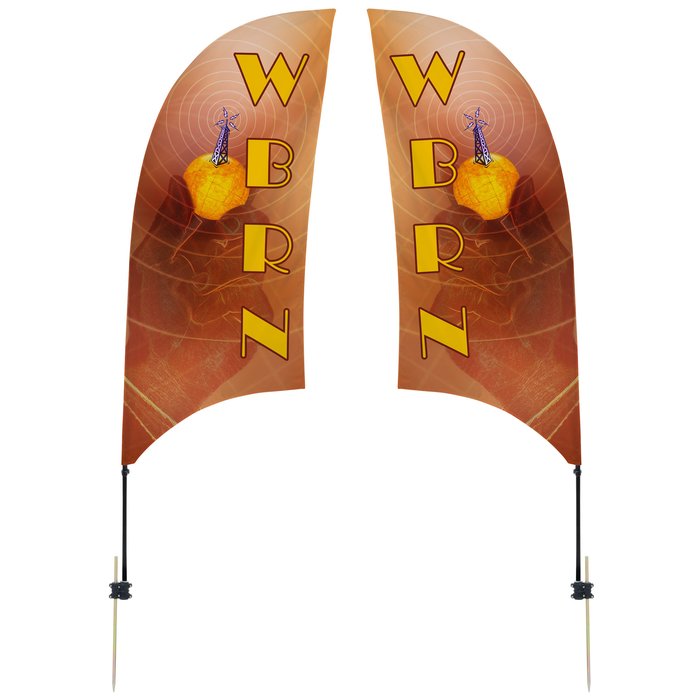 Custom Outdoor Value Razor Sail Sign - 7 1/2 feet - Two Sided