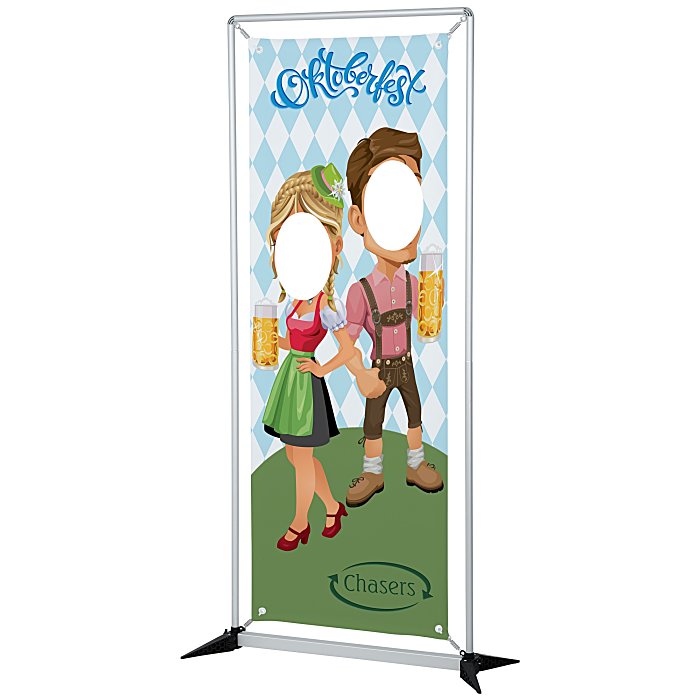Custom FrameWorx Banner Stand - Two Faces Cut Out