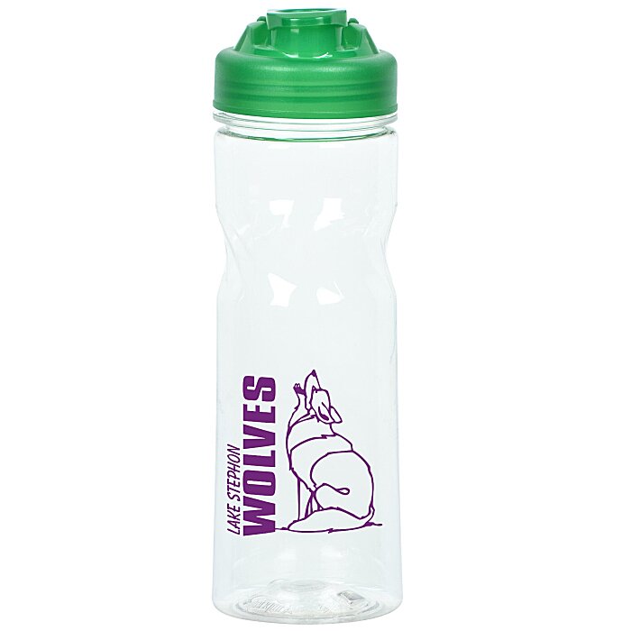 Custom Refresh Camber Water Bottle with Flip Lid - 20 oz - Clear