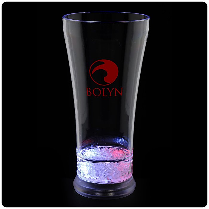 Custom LED Pilsner Cup - 14 oz. - Red, White & Blue