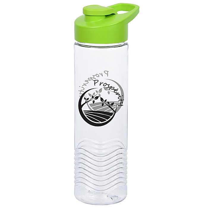 Custom Clear Impact Twist Water Bottle with Flip Carry Lid - 24 oz