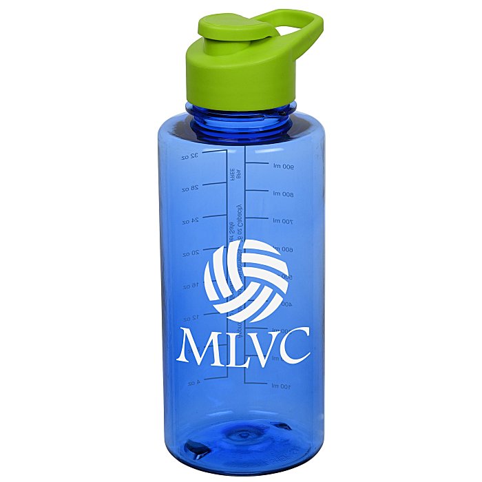 Custom Mountain Bottle with Flip Carry Lid - 36 oz