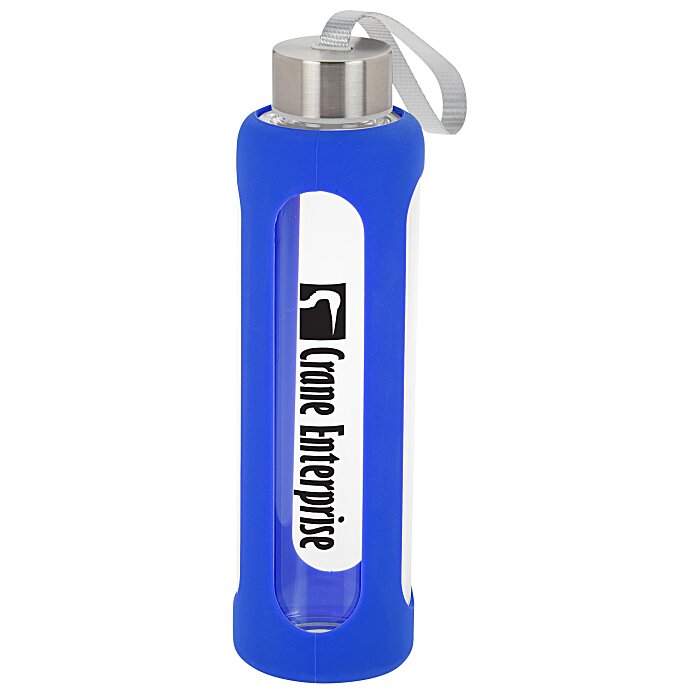 Custom Pure Glass Water Bottle - 17 oz - 24 hr