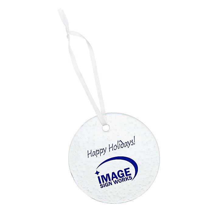 Custom Hammered Glass Ornament - Round