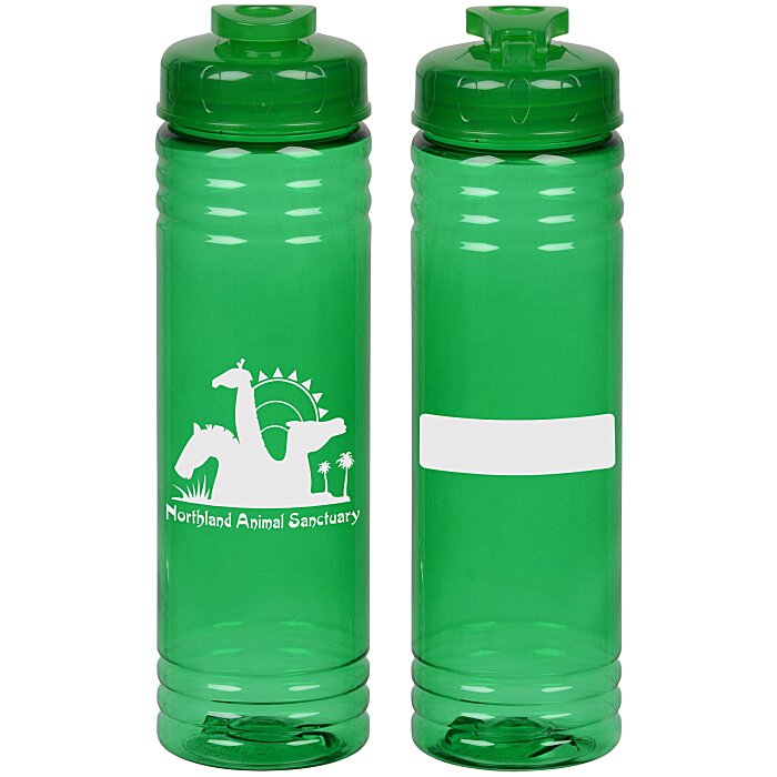 Custom ID Halcyon Water Bottle with Flip Drink Lid - 24 oz