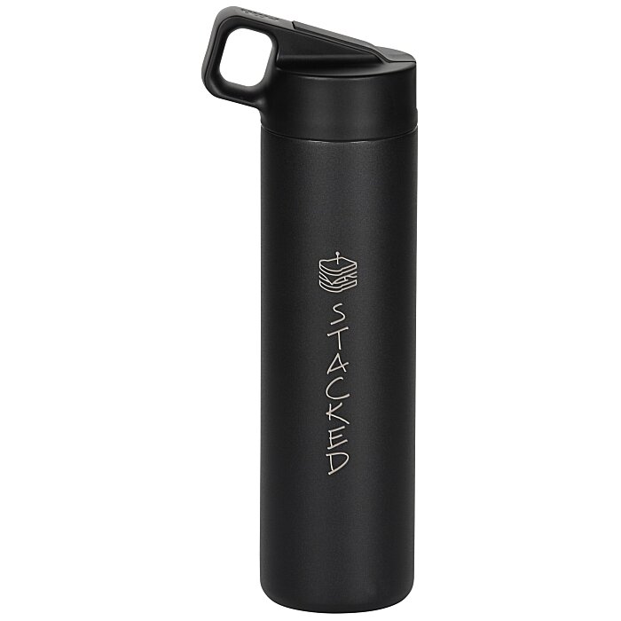Custom MiiR Wide Mouth Vacuum Bottle with Straw Lid - 20 oz - Laser Engraved