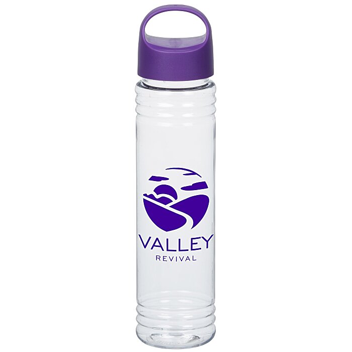 Custom Clear Impact Adventure Bottle with Oval Crest Lid - 32 oz