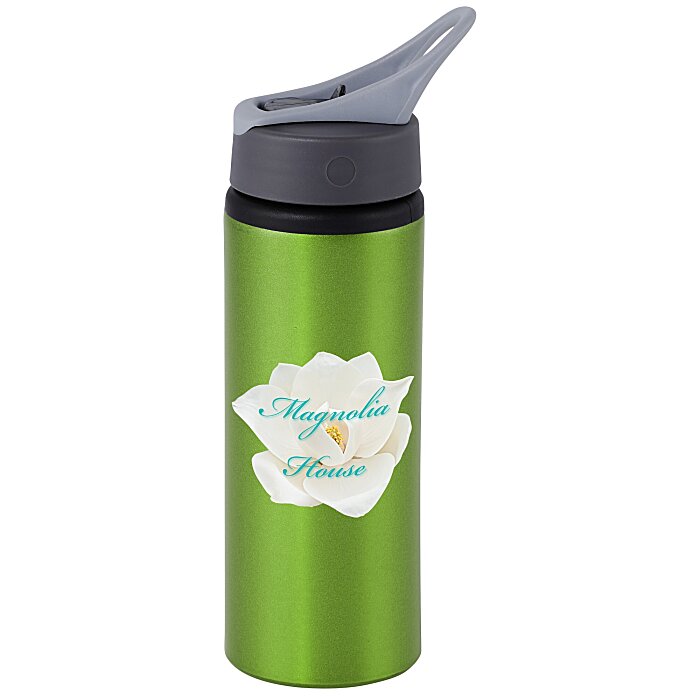 Custom Sip & Flip Aluminum Bottle - 24 oz - Full Colour