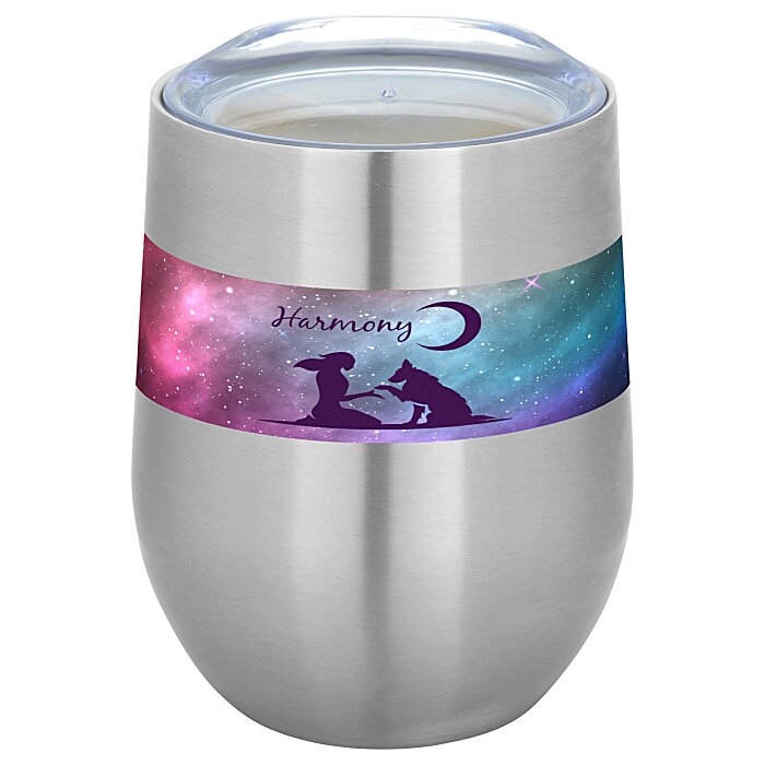 Custom Corzo Vacuum Insulated Wine Cup - 12 ounces - Full Colour
