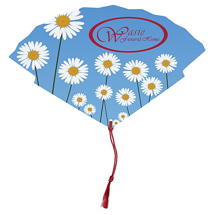 Custom Tassel Hand Fan - Full Colour