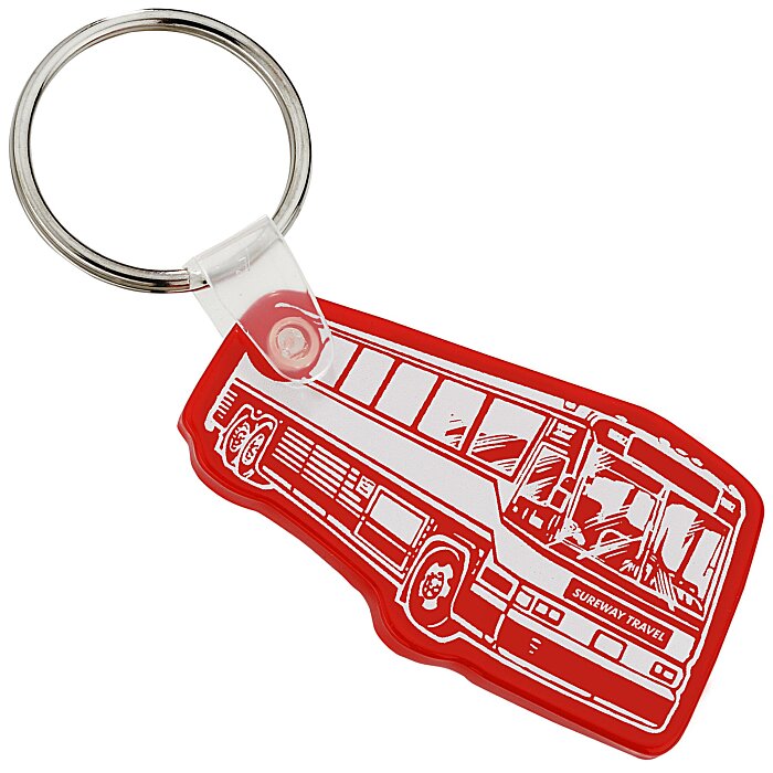 Custom Bus Soft Keychain - Translucent
