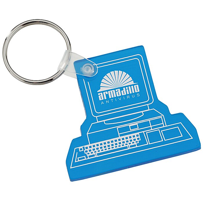 Custom Computer Soft Keychain - Translucent
