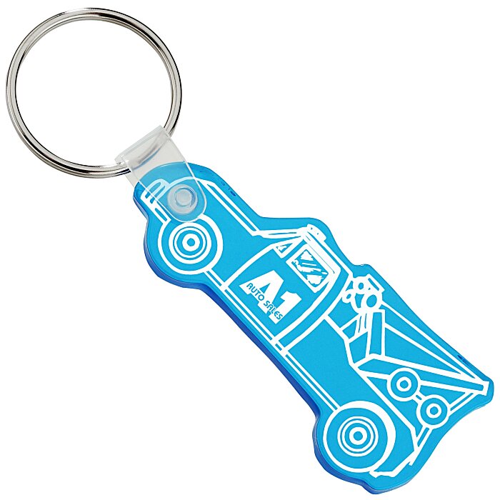 Custom Tow Truck Soft Keychain - Translucent