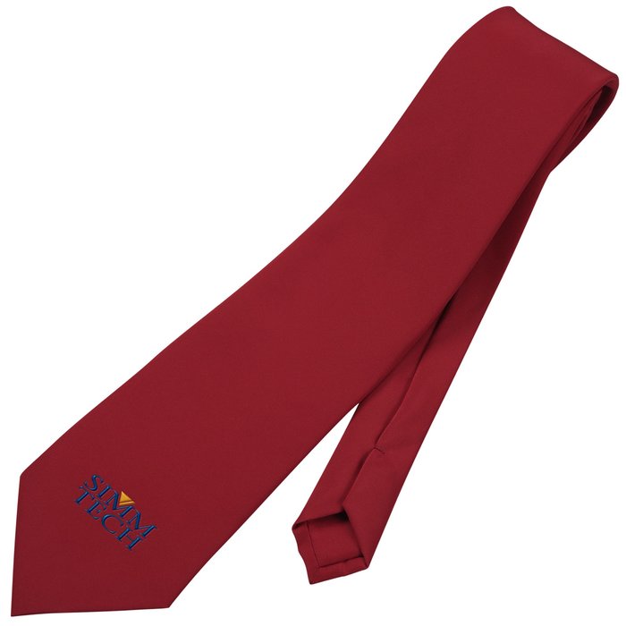 Custom Solid Polyester Tie