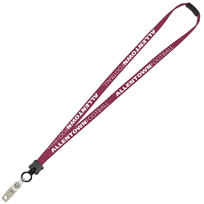 Custom Lanyard with Neck Clasp - 5/8 inch - 32 inches - Snap with Metal Bulldog Clip